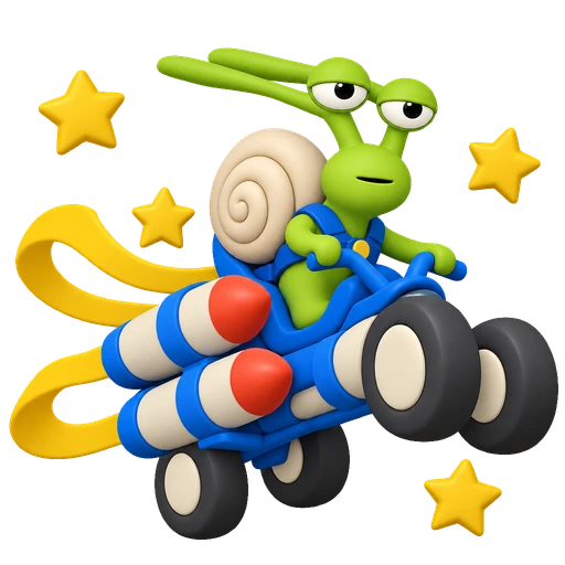 The snail character at level 4